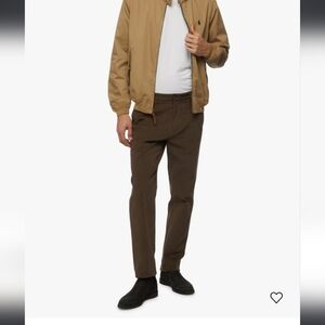 Paul & Shark men's brown chino cotton wide leg trouser pants 34x 32.5